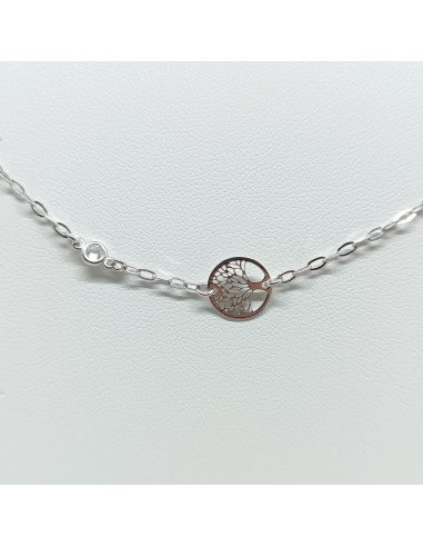 Pulseira com solitário e árvore da vida