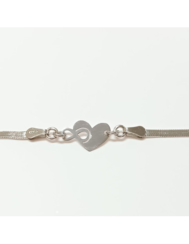 Pulseira coração e infinito