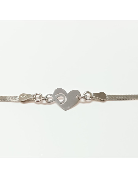 Pulseira coração e infinito
