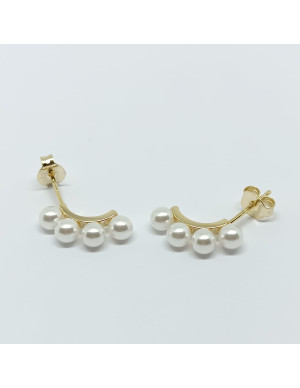 Meia argola com pérolas 2