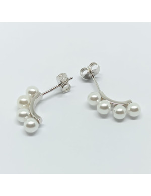 Meia argola com pérolas 2
