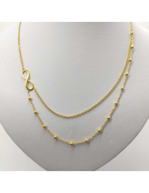 Fio duplo com esferas e infinito