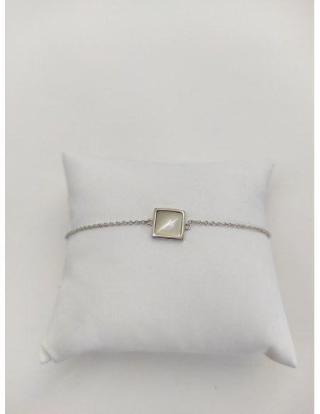 Pulseira com quadrado em madrepérola
