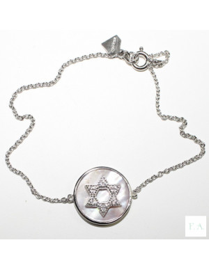 Pulseira malha com madre pérola e estrela