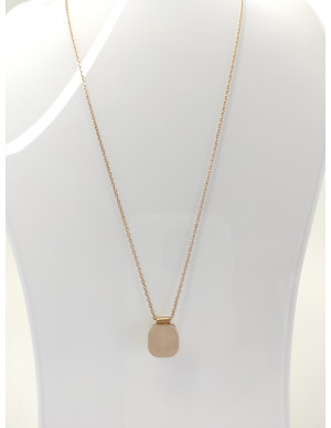 Colar malha com pedra