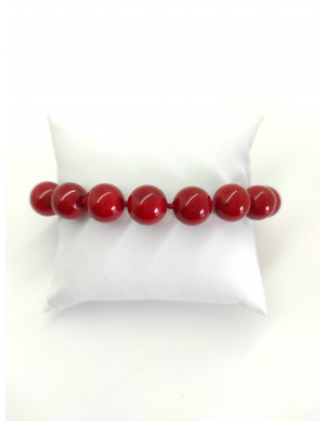 Pulseira com pedras vermelhas