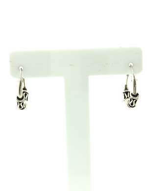 Argola prata com esfera