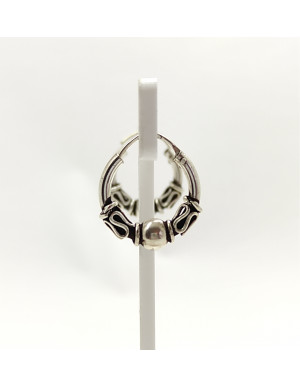 Argola prata com esfera 2