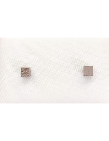 Brinco tornilho cubo acetinado