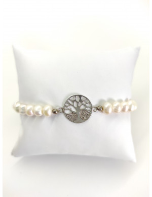 Pulseira pérolas árvore da vida