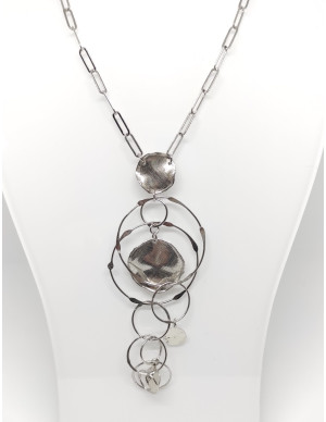 Fio Elements pendentes círculos e folha