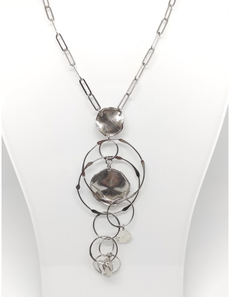 Fio Elements pendentes círculos e folha