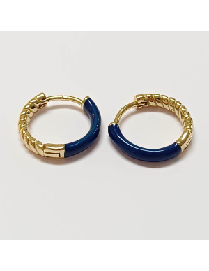 Argola com esmalte azul