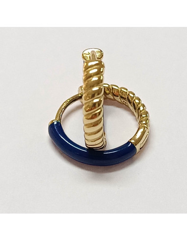 Argola com esmalte azul