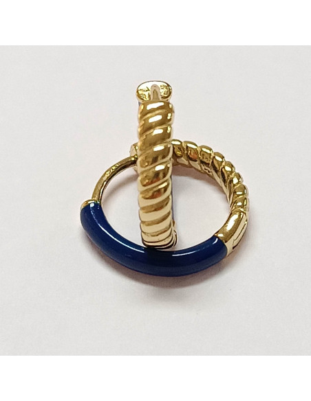 Argola com esmalte azul