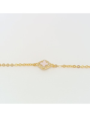 Pulseira flor madrepérola