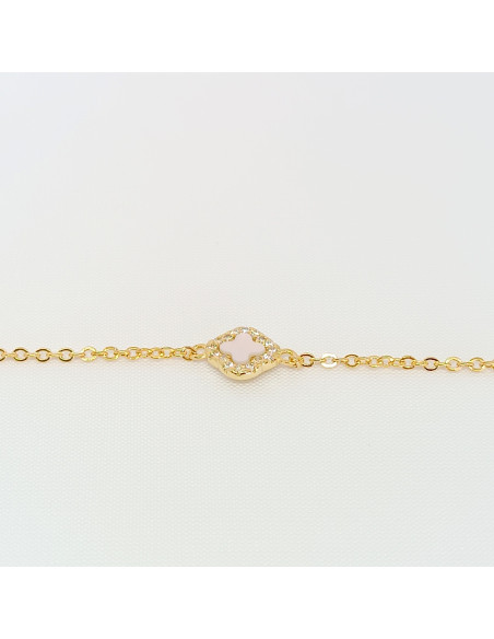 Pulseira flor madrepérola