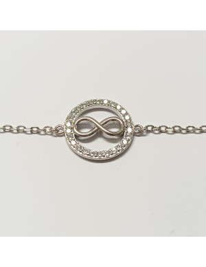 Pulseira círculo com infinito