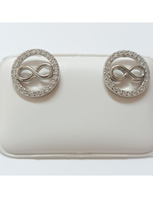 Brincos círculo com infinito