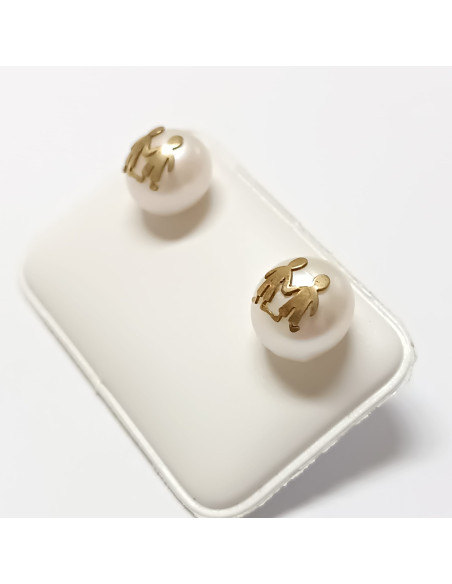 Brinco tornilho pérola meninos