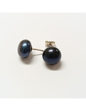 Brinco tornilho pérola preta