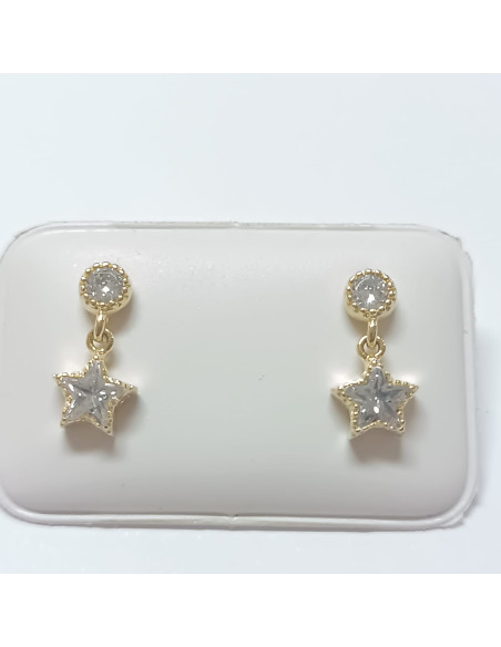 Brincos zircónia com estrelas