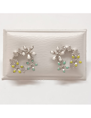 Brincos coroa flor