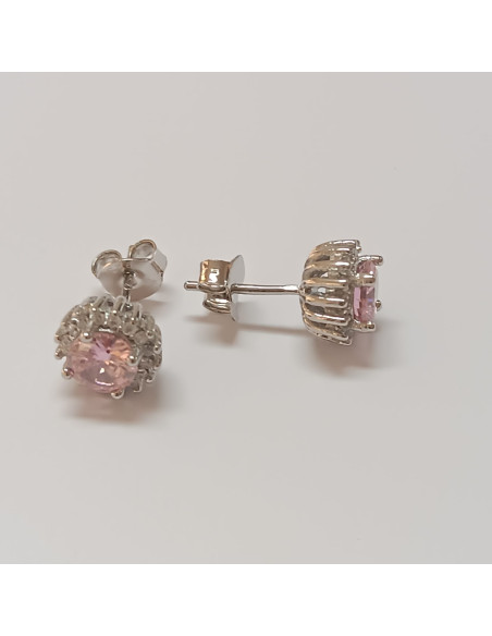 Brincos Lady Di rosa