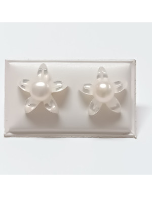 Brincos flor pérola