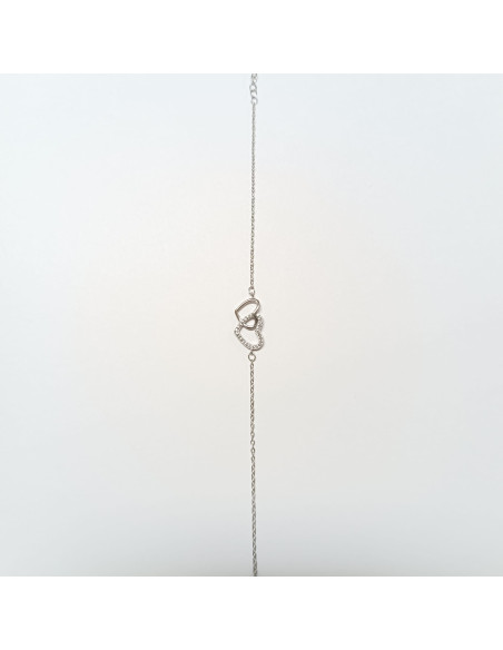 Pulseira corações entrelaçados