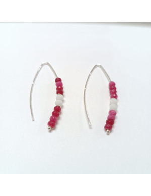 Brincos gancho com pedras