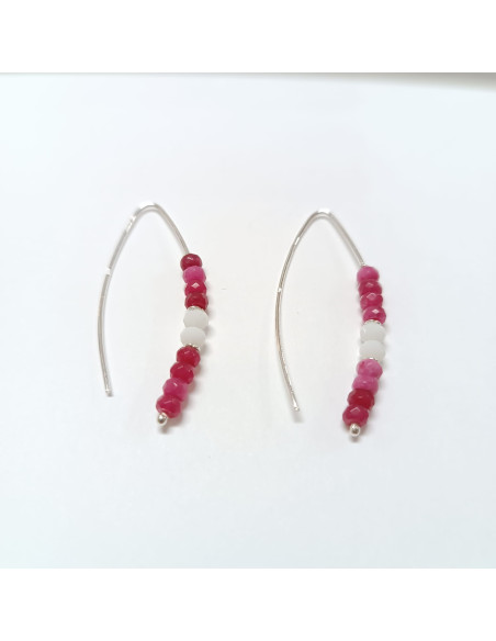 Brincos gancho com pedras