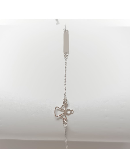 Pulseira anjo com chapa