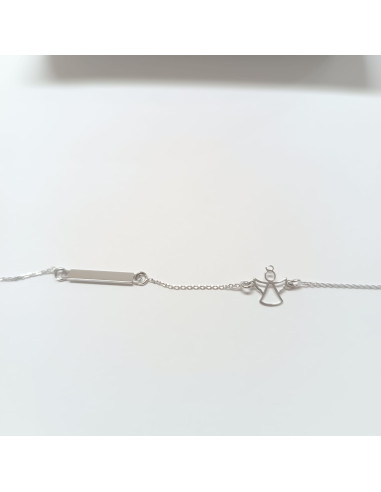 Pulseira anjo com chapa