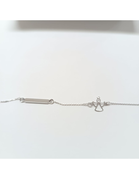 Pulseira anjo com chapa