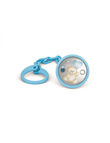 Porta chupetas urso azul