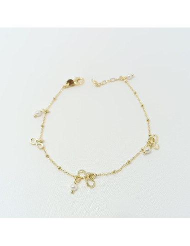 Pulseira  pérolas e símbolos