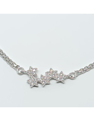 Pulseira prata com estrelas