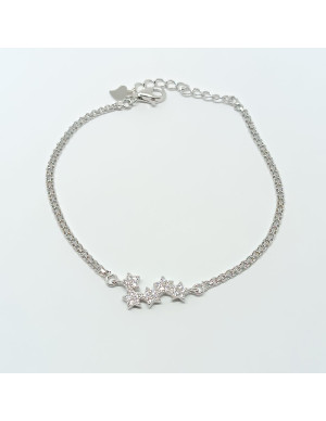 Pulseira prata com estrelas 2