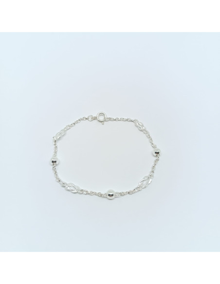 Pulseira cadeado com esferas