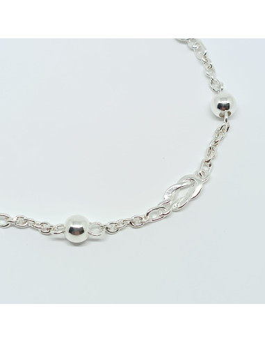 Pulseira cadeado com esferas